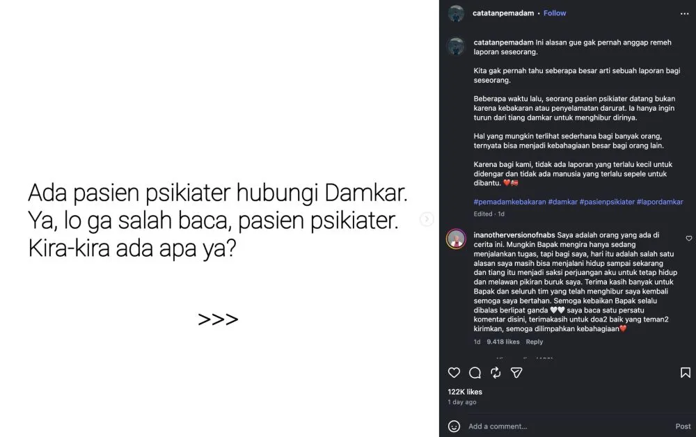 Pasien psikiater kantor damkar © 2026