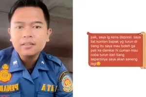 Pasien psikiater minta meluncur di tiang kantor Damkar: Terima kasih, hati saya sedikit hidup lagi