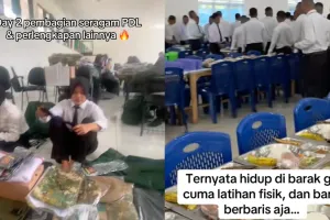 9 Potret calon manajer Kopdes Merah Putih pendidikan & pelatihan militer, 1 ruangan bareng 150 orang