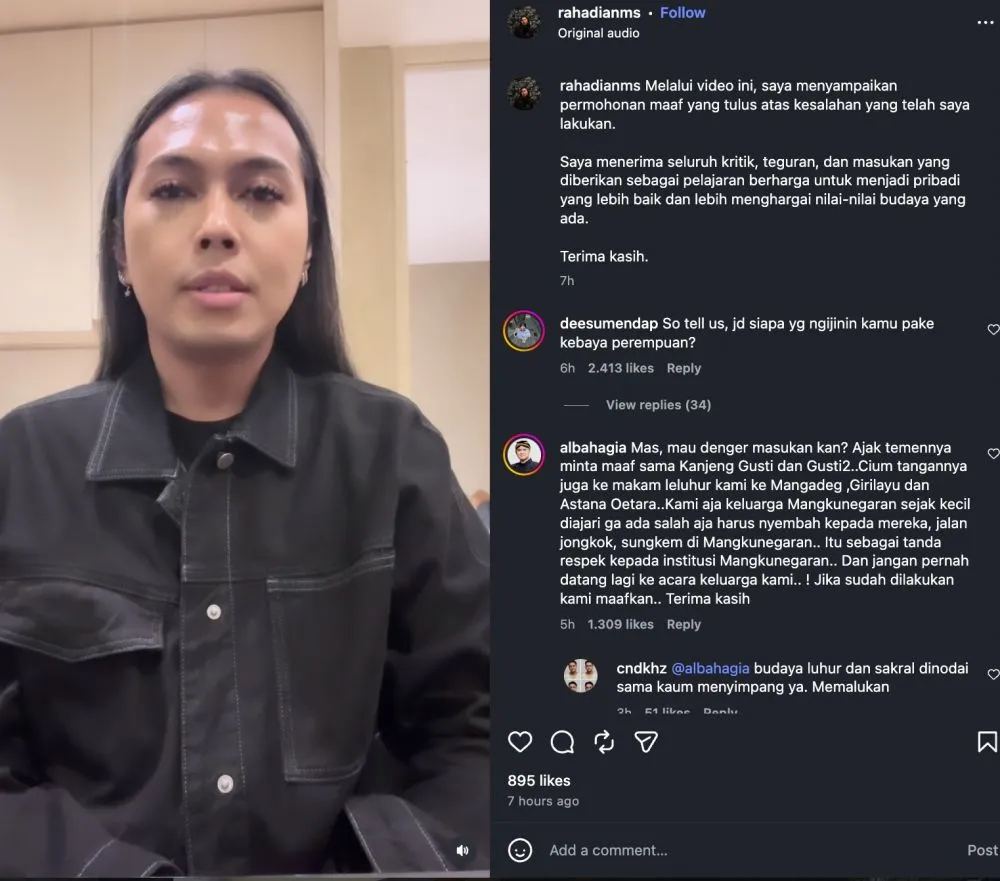 Rahadian Marga Saputra kebaya Kirab 1 Suro Mangkunegaran © 2026 