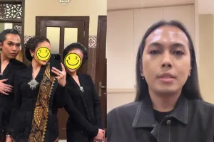 Pria pakai kebaya wanita saat Kirab 1 Suro Mangkunegaran, ini permohonan maafnya setelah kena tegur