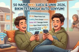 50 Nama WiFi lucu dan unik 2026, dijamin bikin tetangga auto senyum