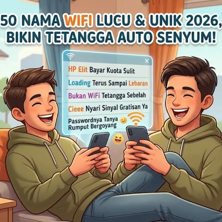 50 Nama WiFi lucu dan unik 2026, dijamin bikin tetangga auto senyum