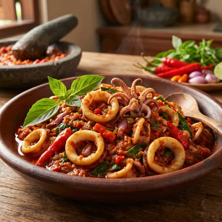 7 Resep cumi basah bumbu Nusantara, ada rica, woku, rujak hingga balado