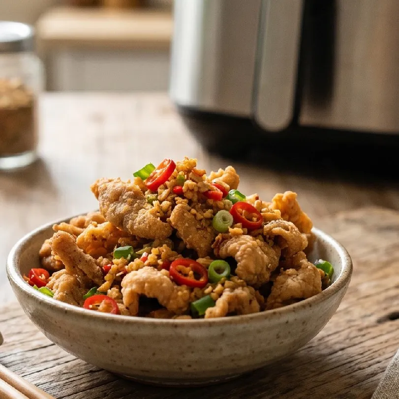 Resep kulit ayam cabe garam tanpa perlu deep frying, lebih sehat tapi nikmatnya tetap terasa