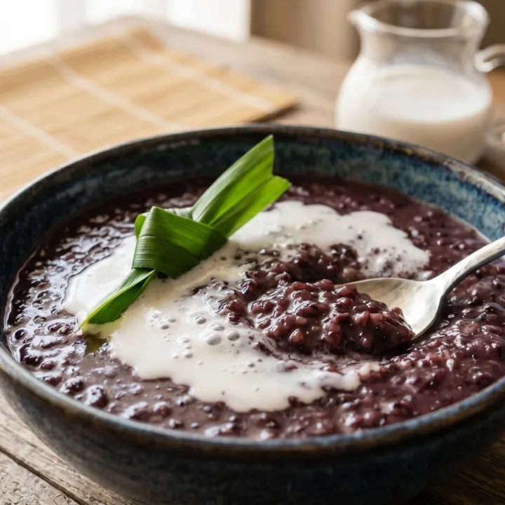 Cara membuat bubur ketan hitam kental yang praktis dan hemat gas