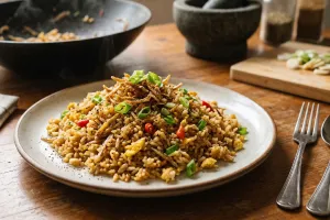 Resep nasi goreng teri yang enak dan hemat, rasanya bintang lima walau pakai alat dapur biasa di rumah