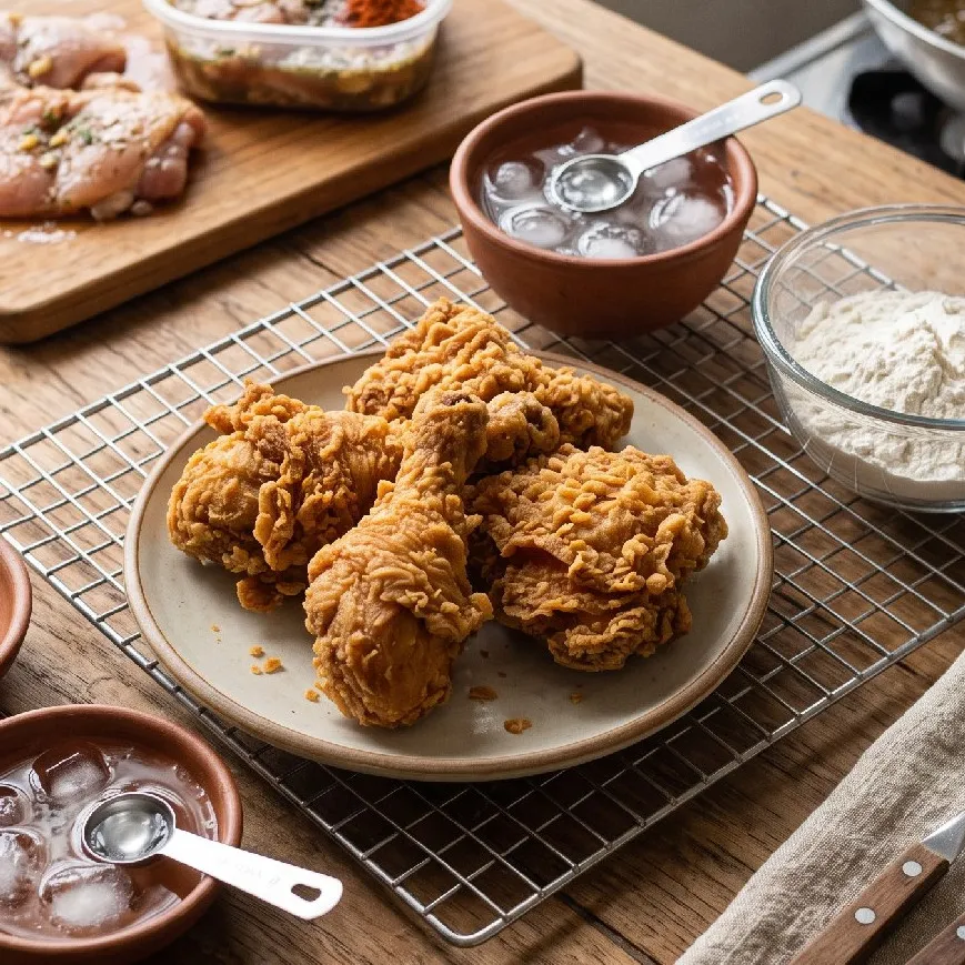Resep ayam goreng kentucky yang krispinya tahan lama, ternyata kuncinya di marinasi dan cara masak