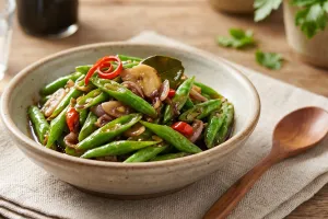 Resep oseng kacang panjang bumbunya meresap dan masaknya kurang dari 10 menit, keluarga pasti suka