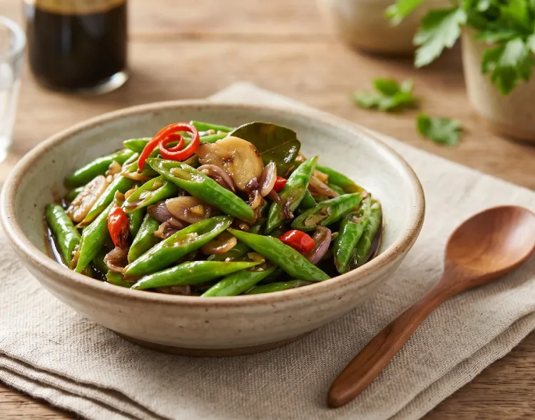 Resep oseng kacang panjang bumbunya meresap dan masaknya kurang dari 10 menit, keluarga pasti suka