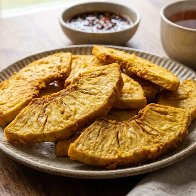 Cara membuat sukun goreng renyah tanpa tepung, bumbu meresap sempurna gurih pakai bawang &amp; kunyit