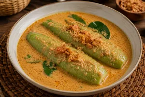 Cara membuat pecak gambas bumbu kacang santan, lauk sederhana yang kaya rasa