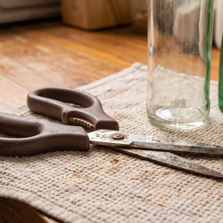 Cara menajamkan gunting tumpul dan berkarat di rumah, modal sabun cuci piring dan botol sirup