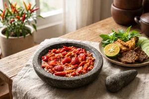 Resep sambal strawberry pedas segar, kreasi unik cocok untuk lauk gorengan