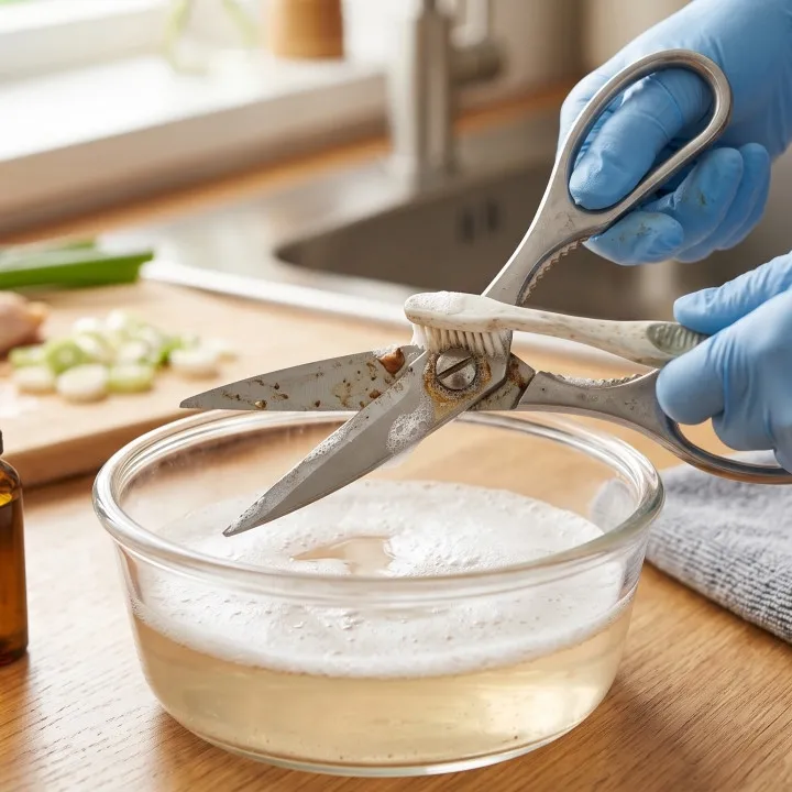 Cara membersihkan gunting dapur yang seret biar kembali lancar tanpa karat