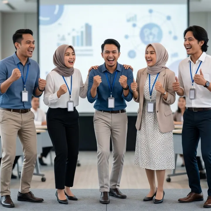 9 Contoh teks yel-yel pokja kantor lucu, singkat, dan gampang dihafal 2026