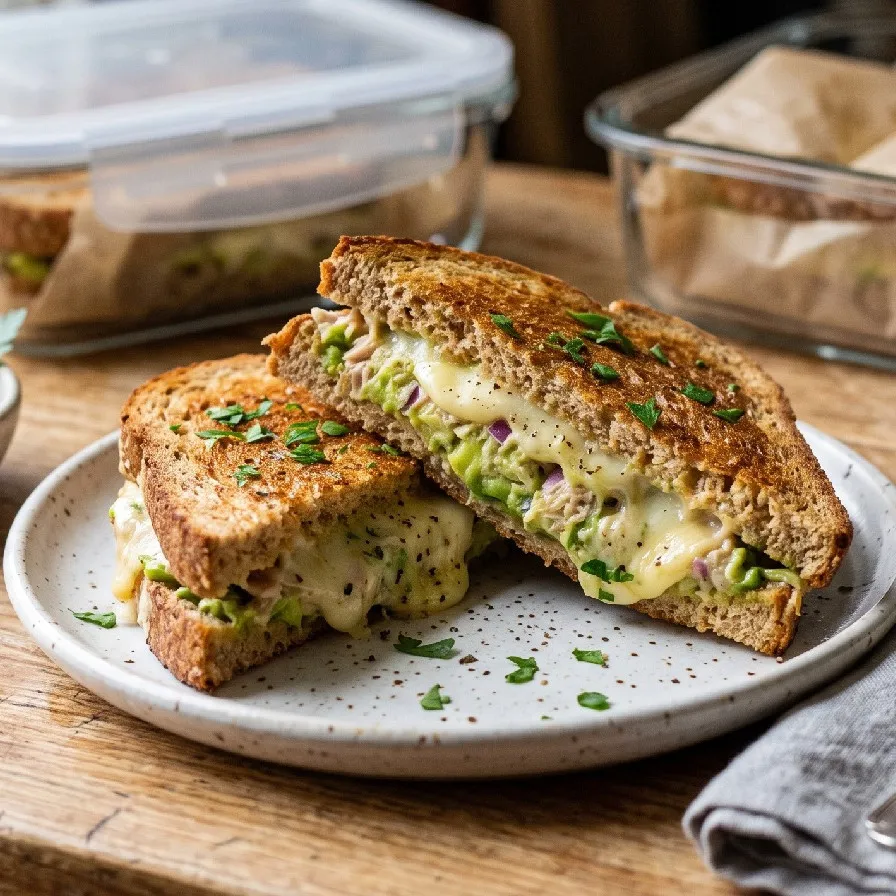 Resep sandwich tuna dan avocado untuk mealprep bekal kantor, tinggal panasin microwave langsung lezat