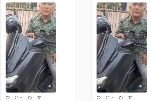 Berlaku salah motoran di trotoar, pria ini super pede ngaku anggota TNI saat ditegur warga