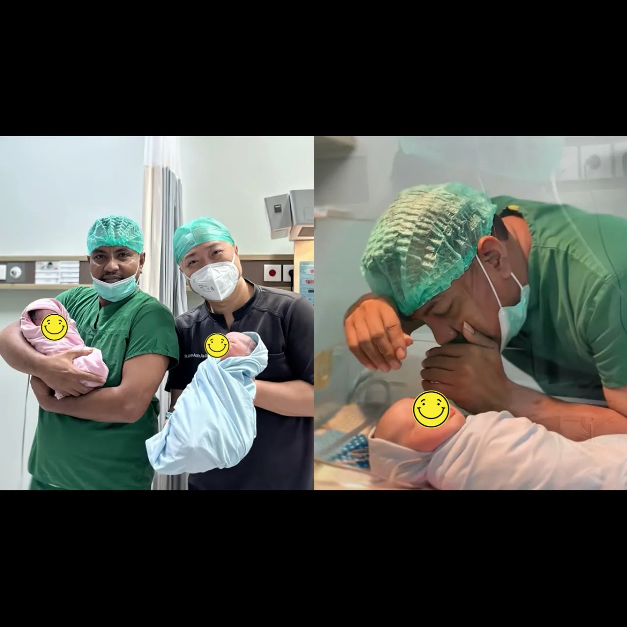 22 Tahun menanti, pasutri ini dianugerahi bayi kembar sepasang cewek-cowok, sang dokter ikut terharu