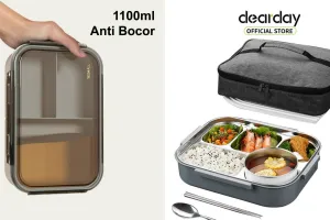 5 Rekomendasi kotak makan aesthetic yang reviewnya bagus, cocok untuk bekal dan anti tumpah