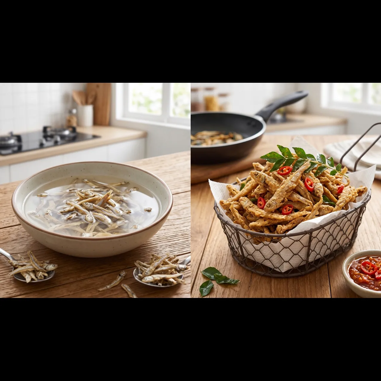 Sering goreng teri tapi hasilnya alot? Coba trik sederhana ini tanpa air panas