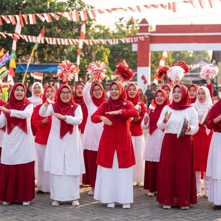 9 Teks yel-yel ibu-ibu pengajian lomba 17 Agustus 2026 yang mudah dihafal dan bikin kompak