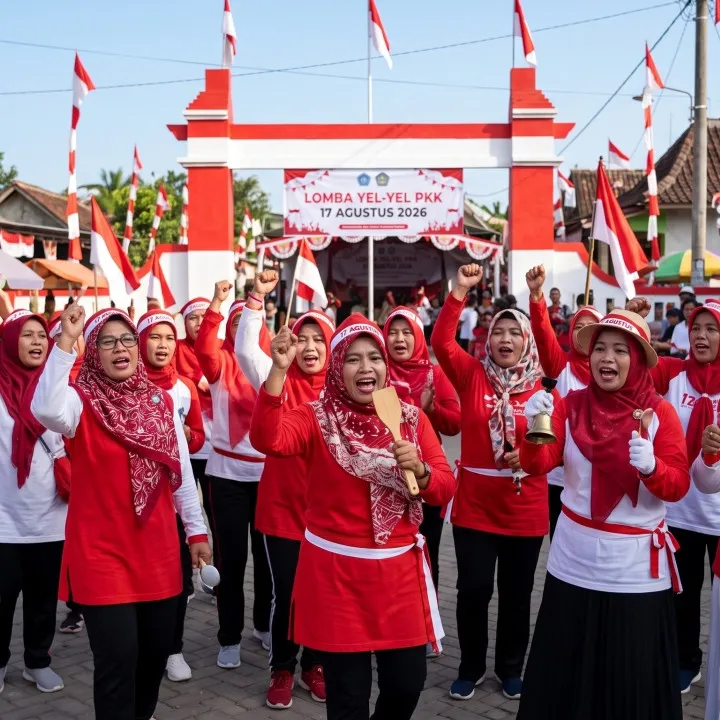 9 Contoh yel-yel ibu-ibu PKK untuk lomba 17 Agustus 2026 paling heboh