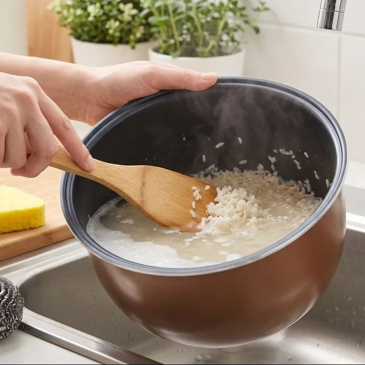 Bye serabut kawat! Ini cara membersihkan kerak nasi lengket tanpa bikin panci lecet
