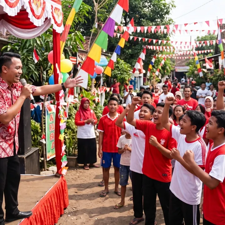 10 Yel-yel pembukaan lomba 17 Agustus paling meriah untuk MC dan peserta