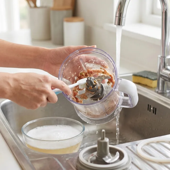 Cara membersihkan blender MPASI setelah menghaluskan daging agar tidak meninggalkan bau
