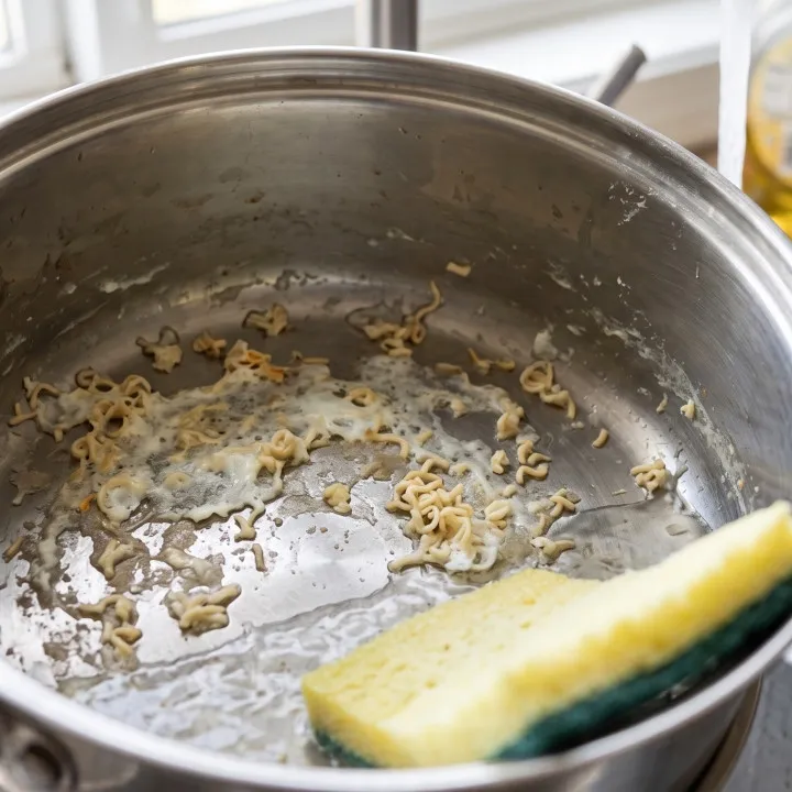 Putih telur lengket di panci bekas masak mi instan? Begini cara membersihkannya