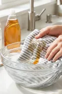 Cara menghilangkan bau minyak tengik pada lap dapur tanpa pemutih, cukup pakai bahan yang ada di rumah