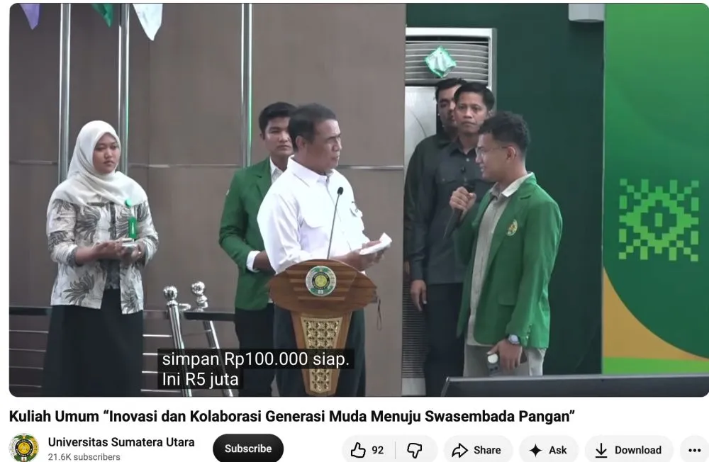 Mahasiswa USU Jualan Mochi Dapat Beasiswa Mentan Amran © 2026 Mahasiswa USU Jualan Mochi Dapat Beasiswa Mentan Amran © 2026