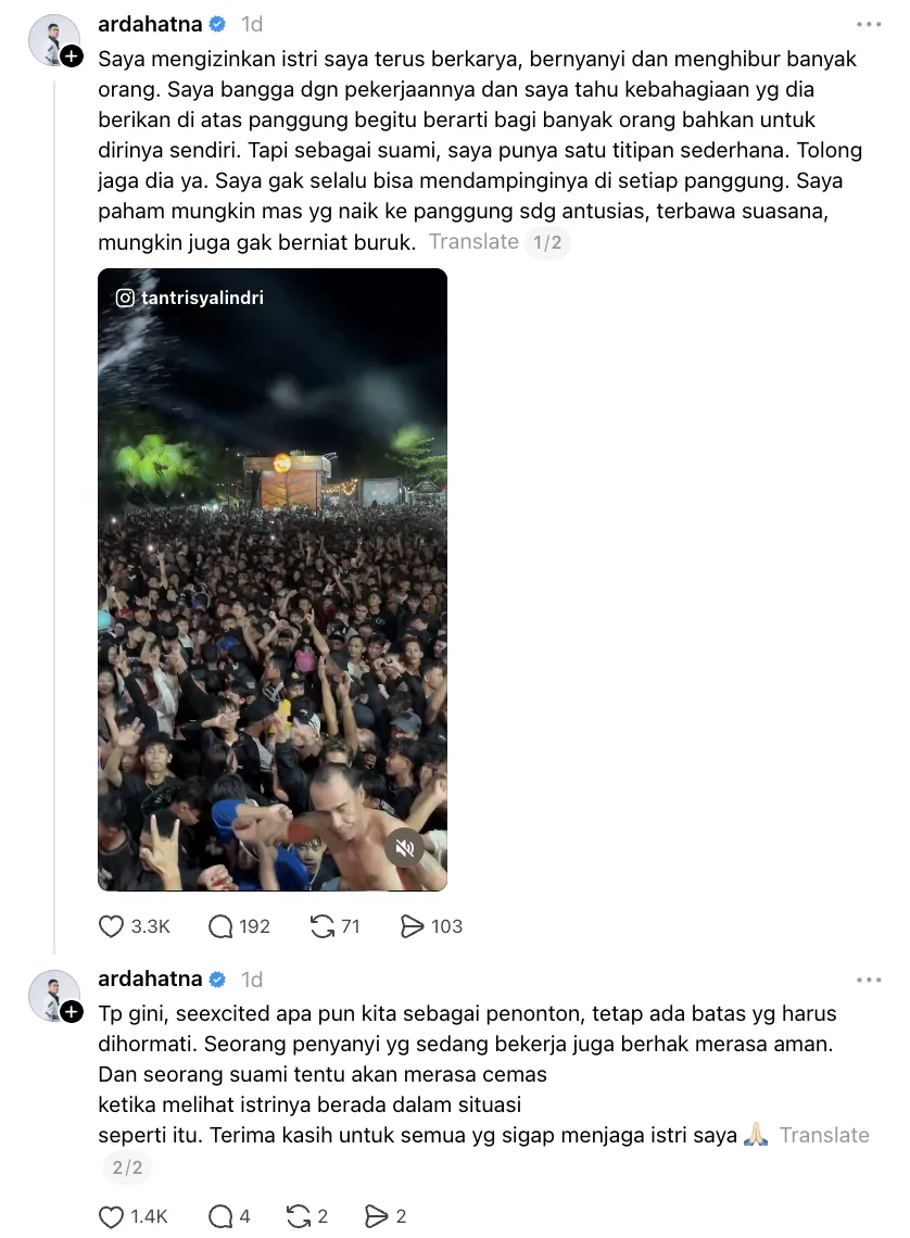 Tantri Kotak dipeluk penonton © 2026 