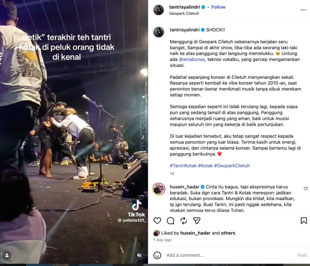 Tantri Kotak dipeluk penonton © 2026 