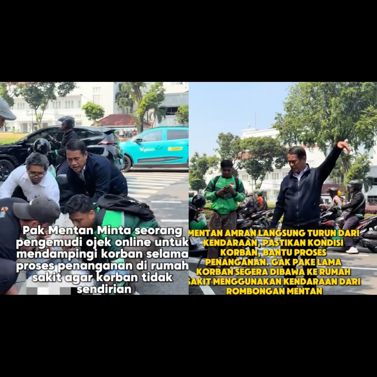 Aksi tanggap Mentan Amran evakuasi korban tabrakan saat perjalanan ke Istana, tuai apresiasi