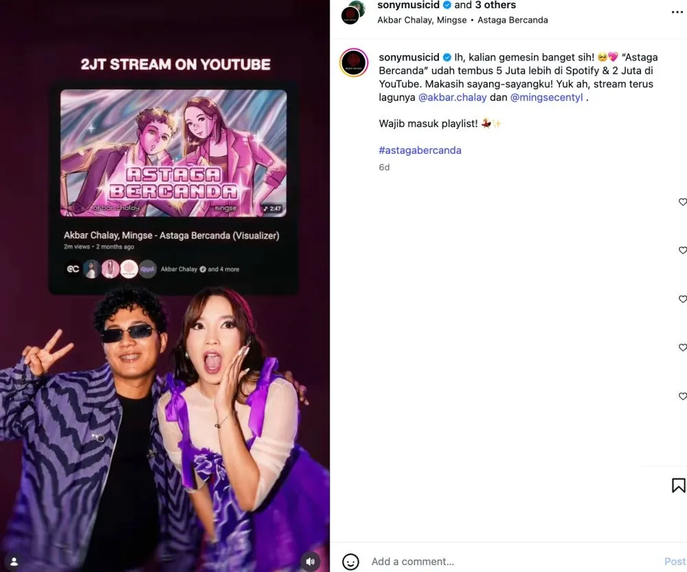 Lirik lagu Astaga Bercanda © 2026 