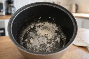 Panci rice cooker mulai lengket saat menanak nasi, apakah tandanya lapisan anti lengket sudah rusak?