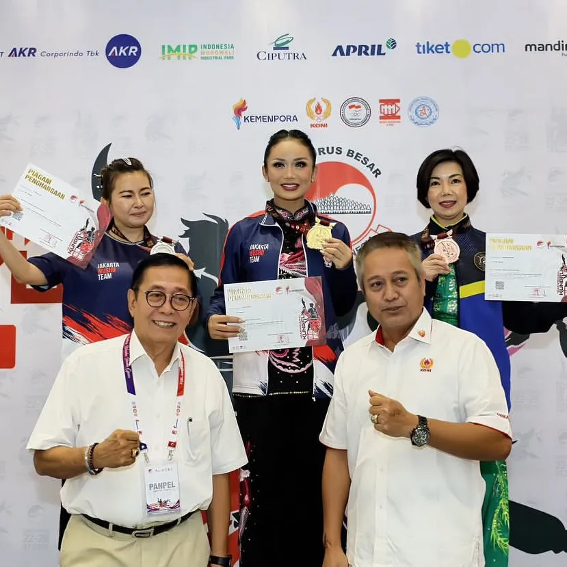 Bukti dedikasi dan prestasi, Kris Dayanti persembahkan dua emas di Kejurnas Wushu 2026