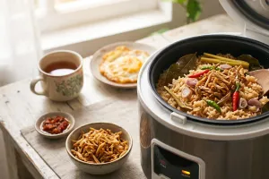 Resep nasi liwet teri pedas pakai rice cooker, masaknya malam paginya bisa langsung disantap