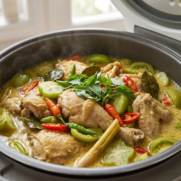Cara membuat garang asem rice cooker, ayam empuk dan kuah gurih segar