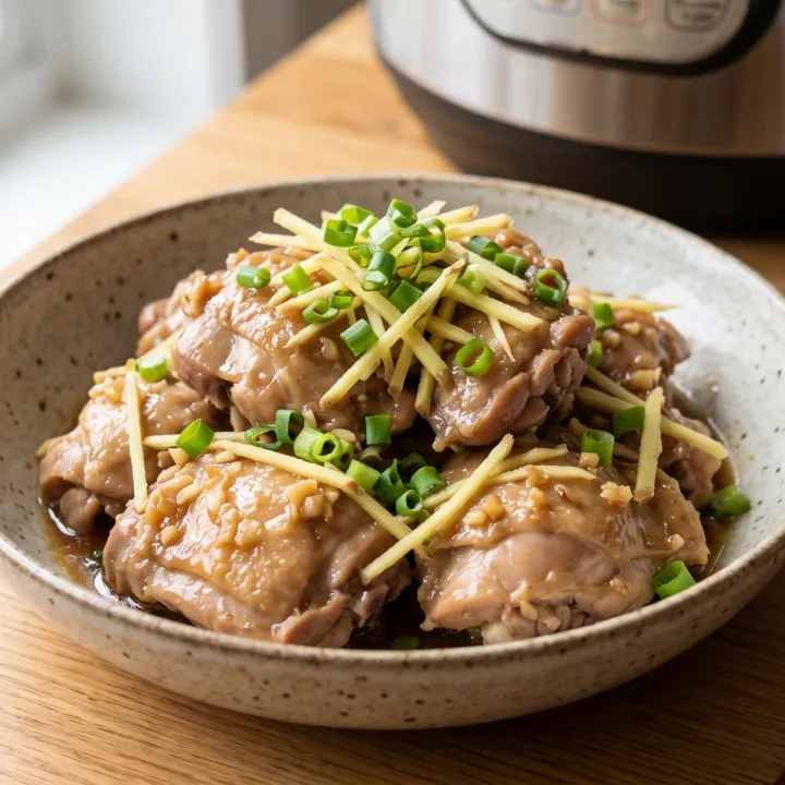 Cara membuat ayam kukus jahe di rice cooker, empuk dan bumbu meresap sempurna tanpa pakai banyak alat