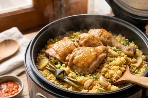 Resep nasi hainan lezat hanya pakai rice cooker, ternyata semudah pencet tombol cook saja