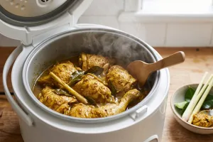 Cara masak ayam di rice cooker agar cepat empuk, solusi saat gas habis