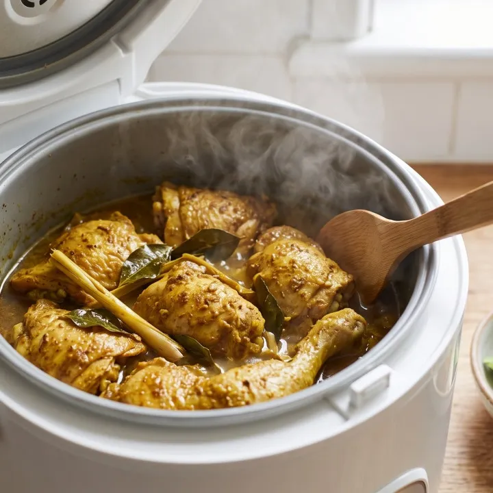 Cara masak ayam di rice cooker agar cepat empuk, solusi saat gas habis