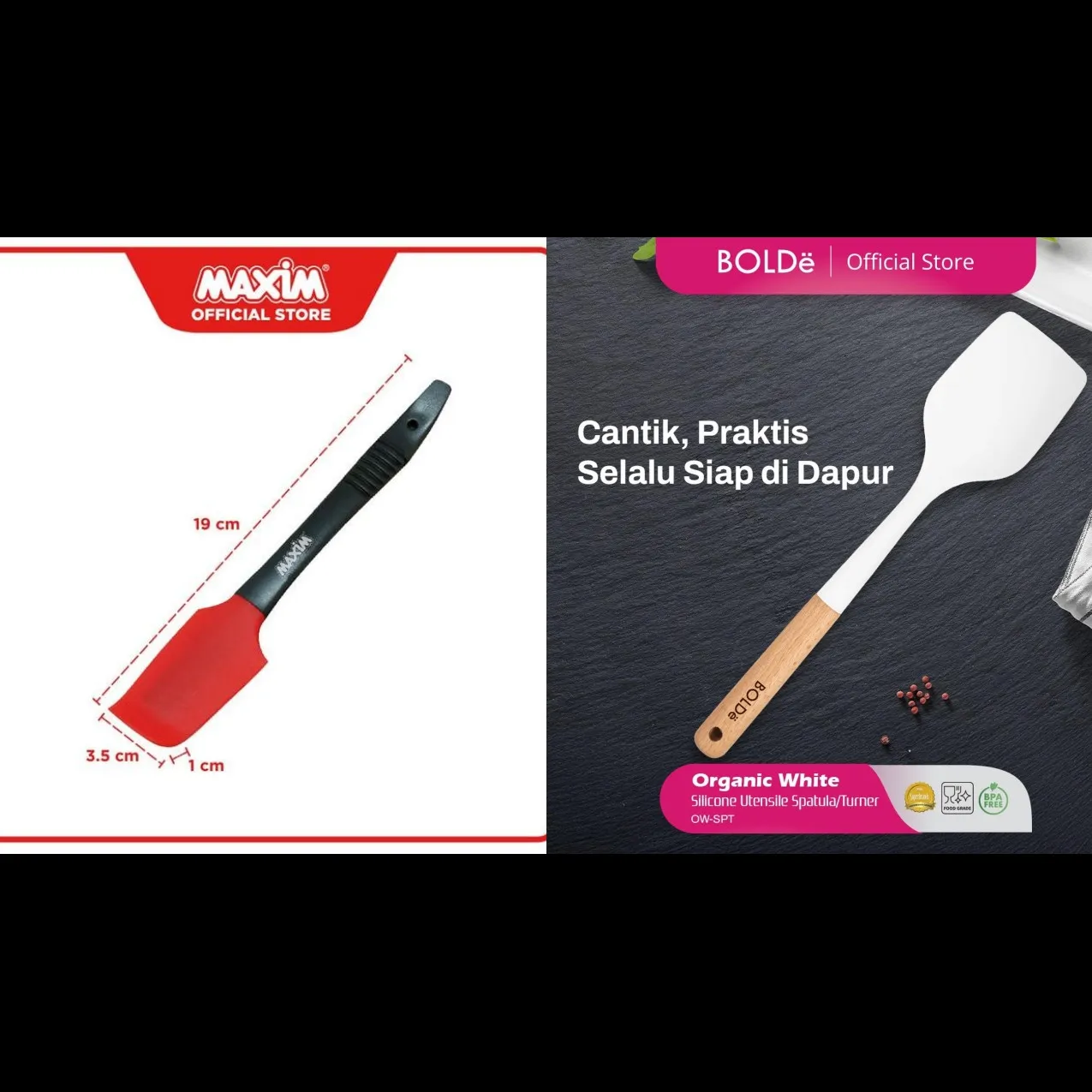 5 Rekomendasi alat dapur spatula bahan silikon terbaik, awet, tahan panas, dan tidak rusak wajan