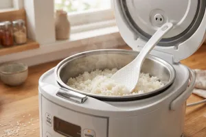 Centong nasi disimpan terus di rice cooker, masih aman atau sebaiknya dikeluarkan?