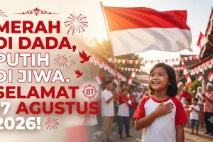 81 Status WA 17 Agustus 2026 singkat dan penuh semangat kemerdekaan ke-81