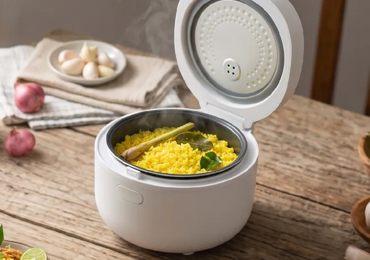Cara membuat nasi kuning tanpa santan di rice cooker, tetap wangi &amp; pulen dan tahan lama