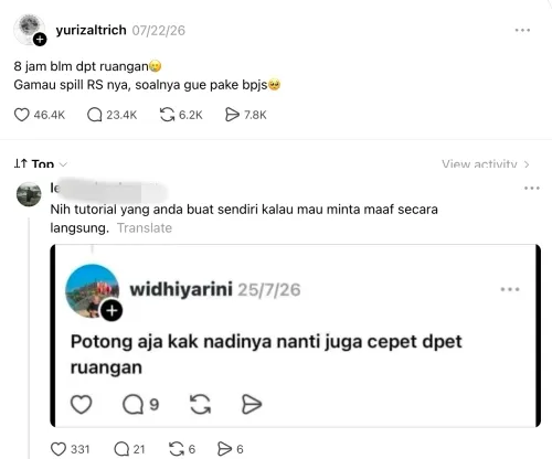 dokter nakes minta maaf kasus Yurizal Threads © 2026 